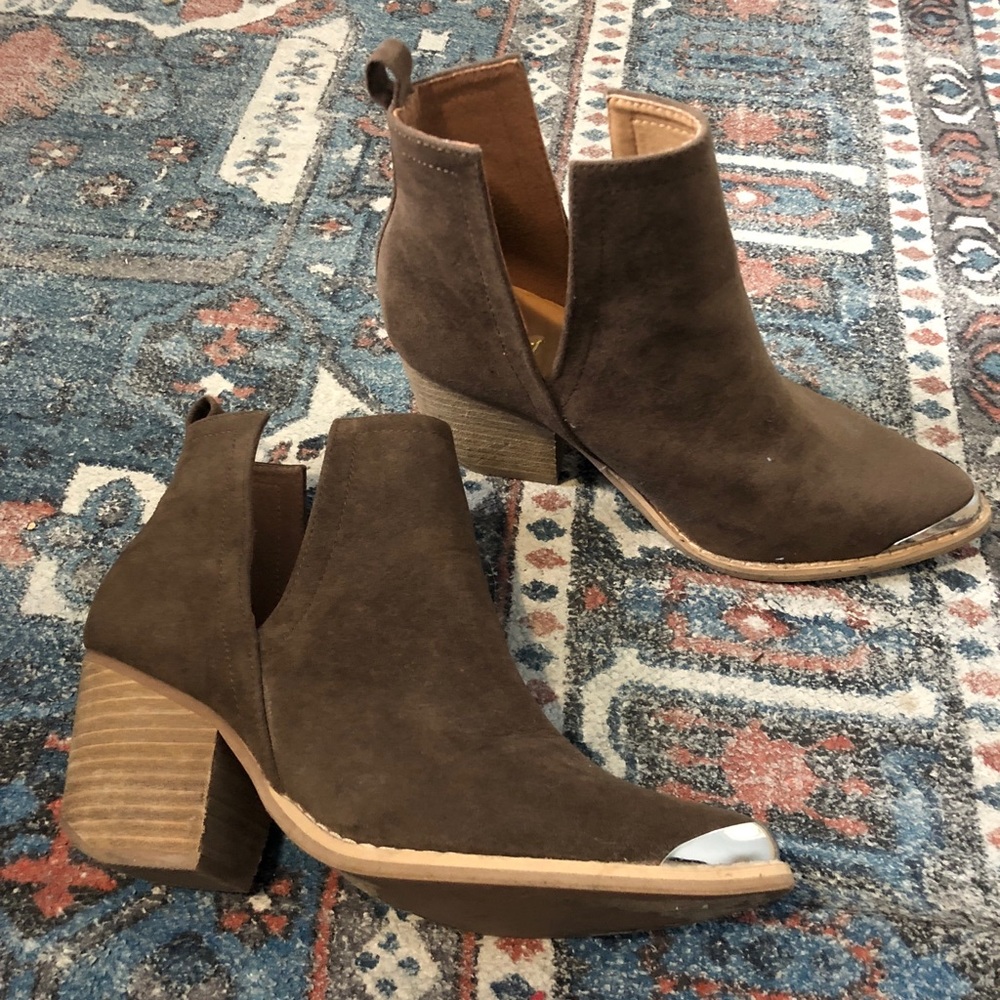 Suede booties